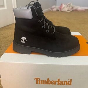 Timberland Men's Black and Silver Boots
